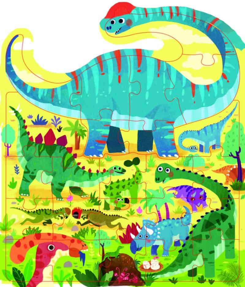 4 in 1 Dinosaurs Puzzle and Luminous JarMelo