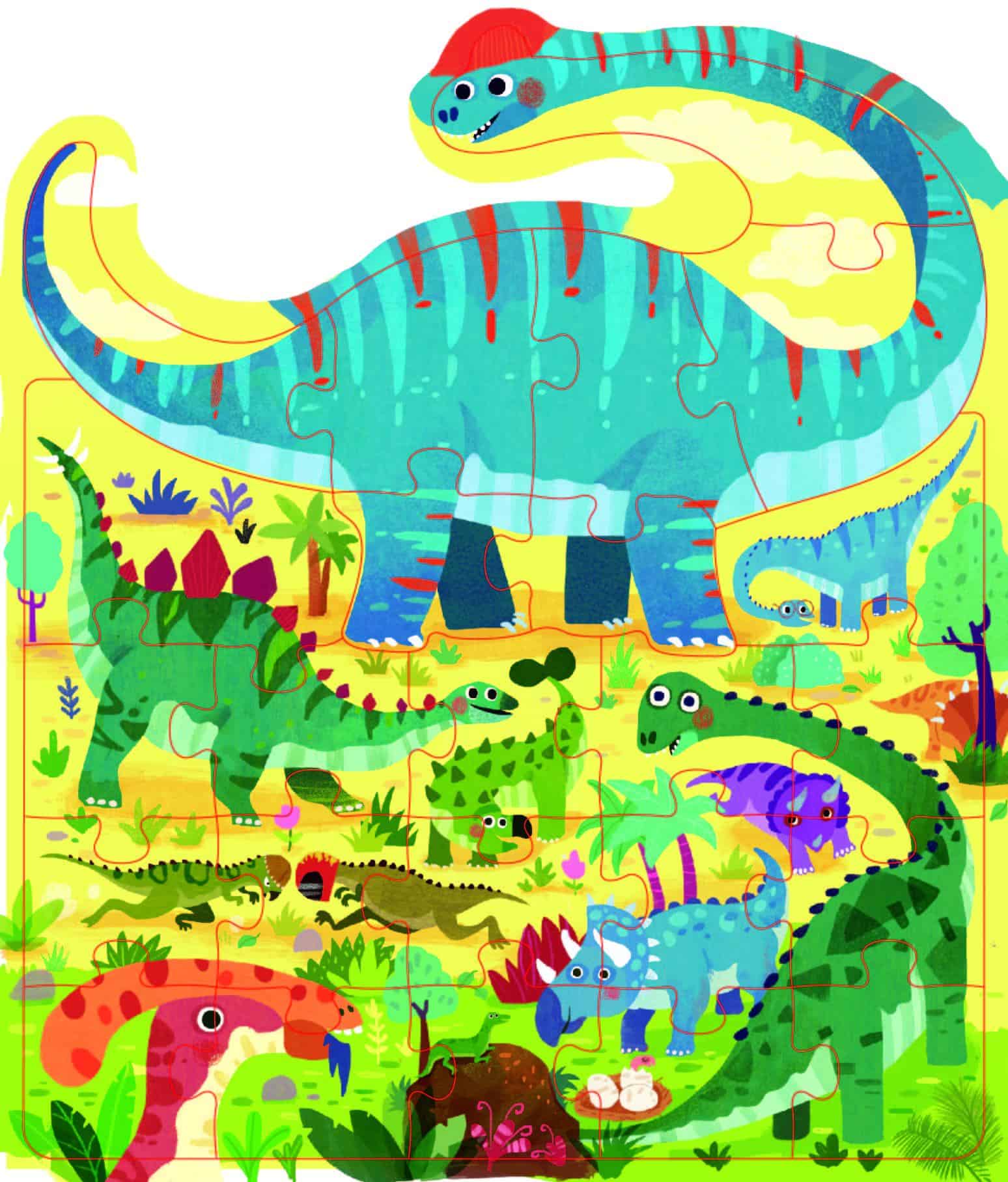 4 In 1 Dinosaurs Puzzle And Luminous | August 2022 | Trio Kids Singapore