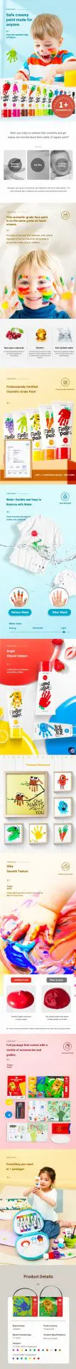 JA91418 Finger Paint 12 Colours Set | Trio Kids | February, 2024