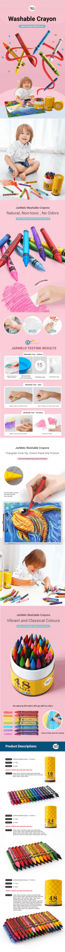 JA92637 Washable Crayons 48 | Trio Kids | June, 2023