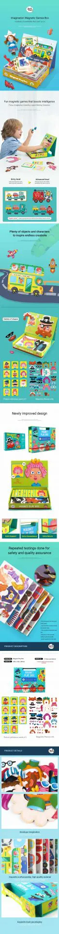 JA92903 Magnet Play Box Crazy Faces | Trio Kids | April, 2024