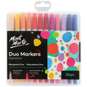 Mont Marte Signature Duo Markers 24 pc MMPM0005 v05 F | Trio Kids | May, 2024