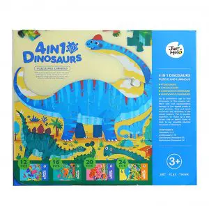 4 in 1 Dinosaurs Puzzle and Luminous JarMelo 1598156361 | Trio Kids | February, 2024