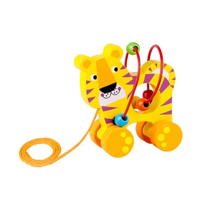 Beads Pull Along Tiger Tooky Toy 1598155445 | Trio Kids Singapore | December, 2022