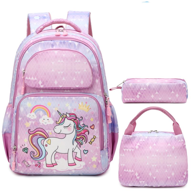 Purple Diamond Unicorn School Backpack May 2022